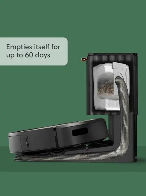 Self-Emptying Robot Vacuum with Obstacle Avoidance and Smart Mapping, 60-Day Auto Empty