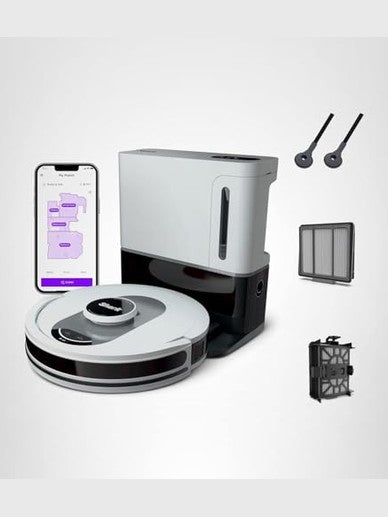 Robot Vacuum and Mop with Self-Empty HEPA Base, Sonic Mopping, Home Mapping, CleanEdge, for Pet Hair