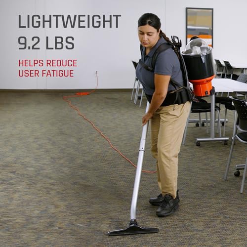 Lightweight Backpack Vacuum Cleaner with HEPA Filter for Carpet and Hard Floors