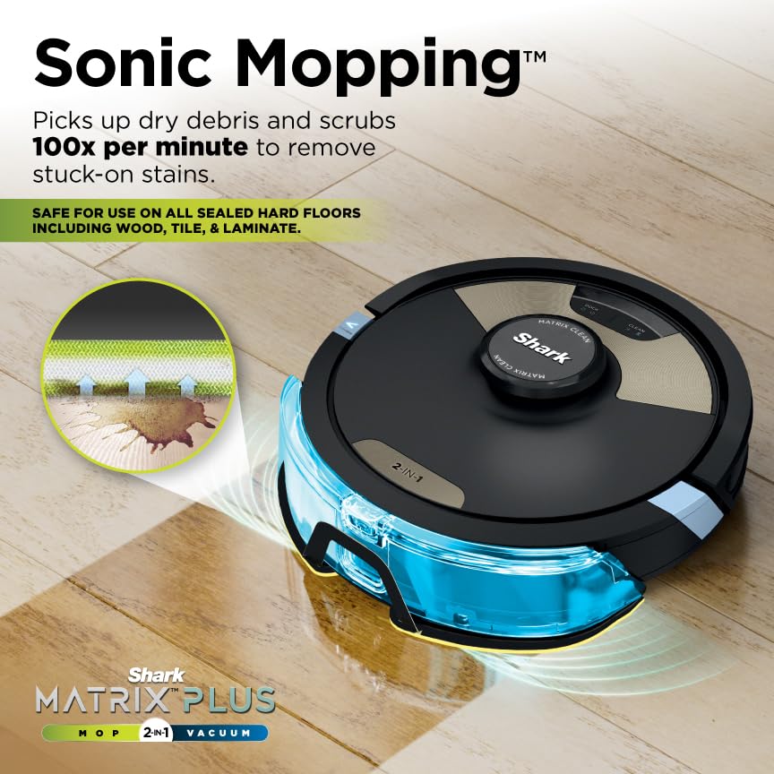 Robot Vacuum and Mop with Self-Empty HEPA Base, Sonic Mopping, Home Mapping, CleanEdge, for Pet Hair