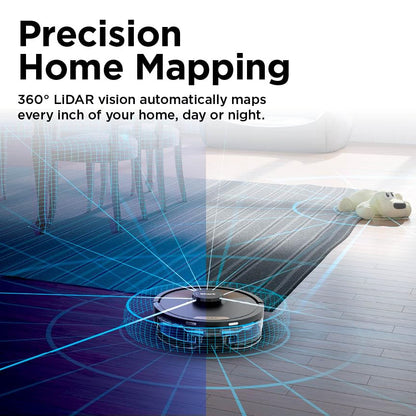 Robot Vacuum and Mop with Self-Empty HEPA Base, Sonic Mopping, Home Mapping, CleanEdge, for Pet Hair