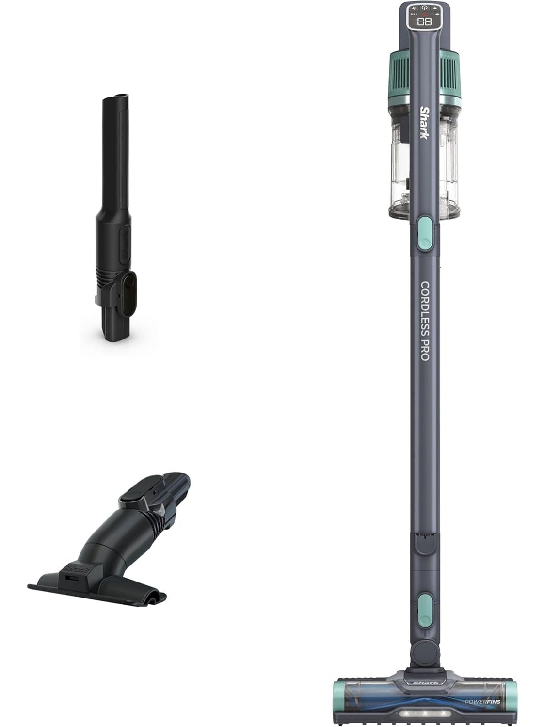 Cordless Vacuum with PowerFins, Self-Cleaning Brushroll, HEPA Filter and Accessories, 60 Min Runtime