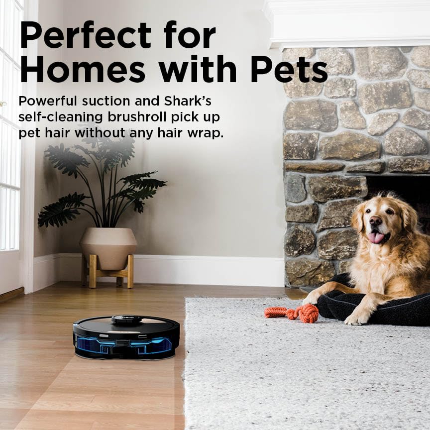 Robot Vacuum and Mop with Self-Empty HEPA Base, Sonic Mopping, Home Mapping, CleanEdge, for Pet Hair
