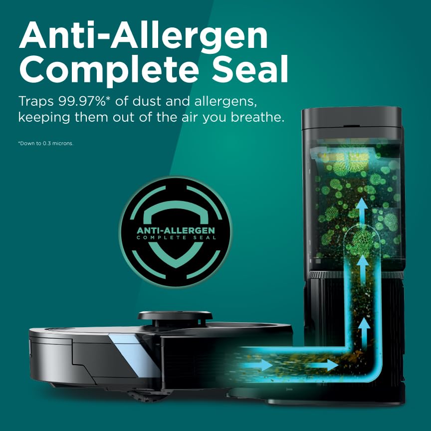 Robot Vacuum and Mop with Self-Empty HEPA Base, Sonic Mopping, Home Mapping, CleanEdge, for Pet Hair