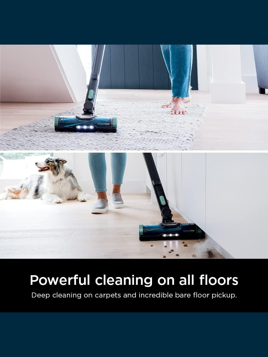 Cordless Vacuum with PowerFins, Self-Cleaning Brushroll, HEPA Filter and Accessories, 60 Min Runtime