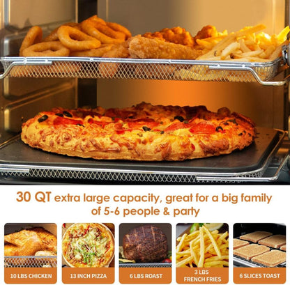 Air Fryer Toaster Smart Oven 12 in 1 Countertop Convection 21 Qt Stainless Steel