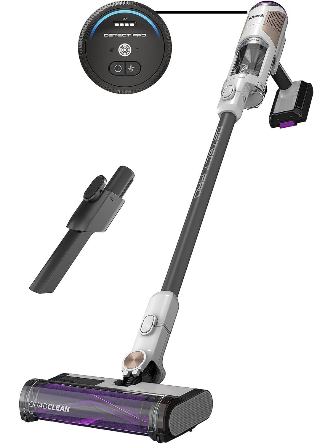 Lightweight Cordless Stick Vacuum with HEPA Filter and Handheld Attachments for Pet Hair