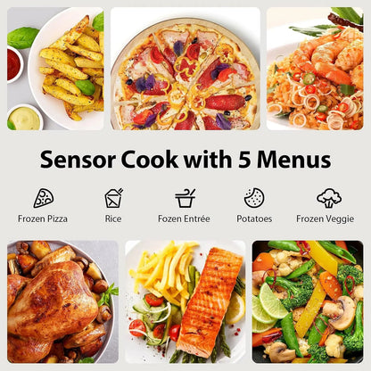 Countertop Microwave Oven 1.2 Cu Ft with Smart Sensor 1100W Black