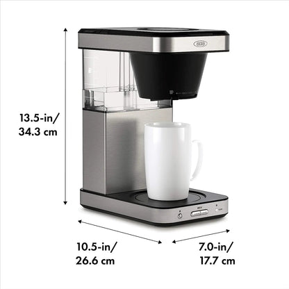 8 Cup Coffee Maker Stainless Steel Black