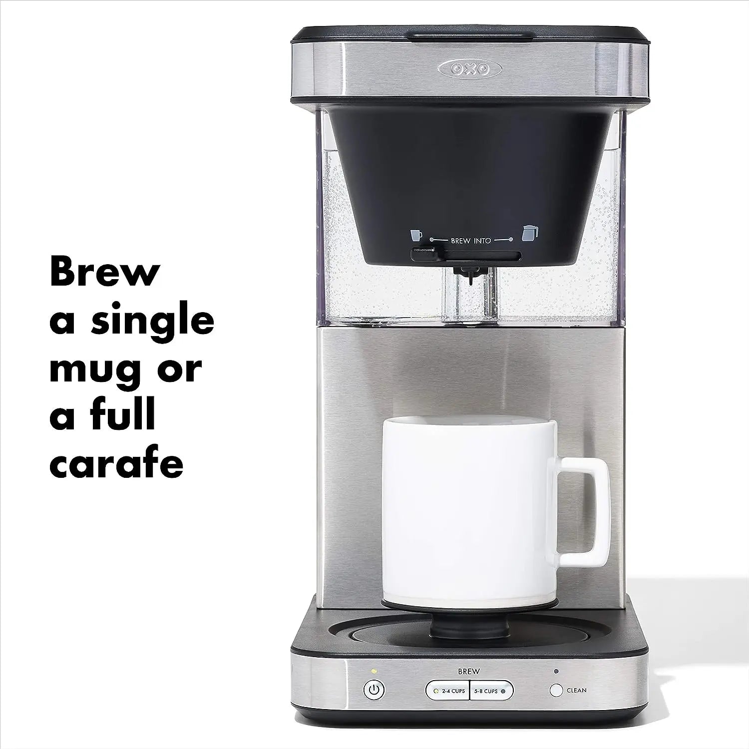 8 Cup Coffee Maker Stainless Steel Black