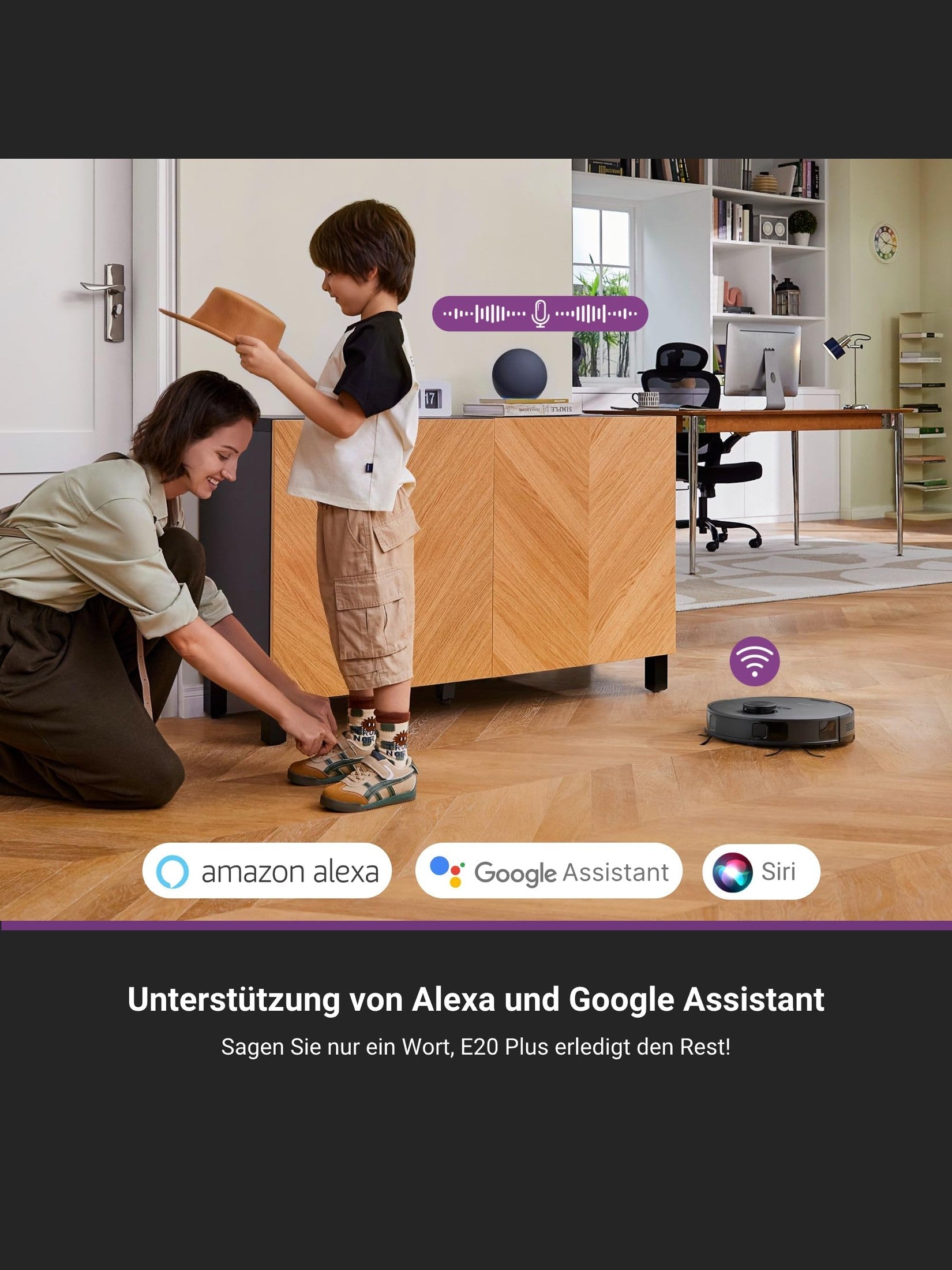 Robot Vacuum and Mop Combo with Self-Emptying Station, 8000Pa Suction, Anti-Tangle Brush, LiDAR Navigation, App Control, 45-Day Capacity