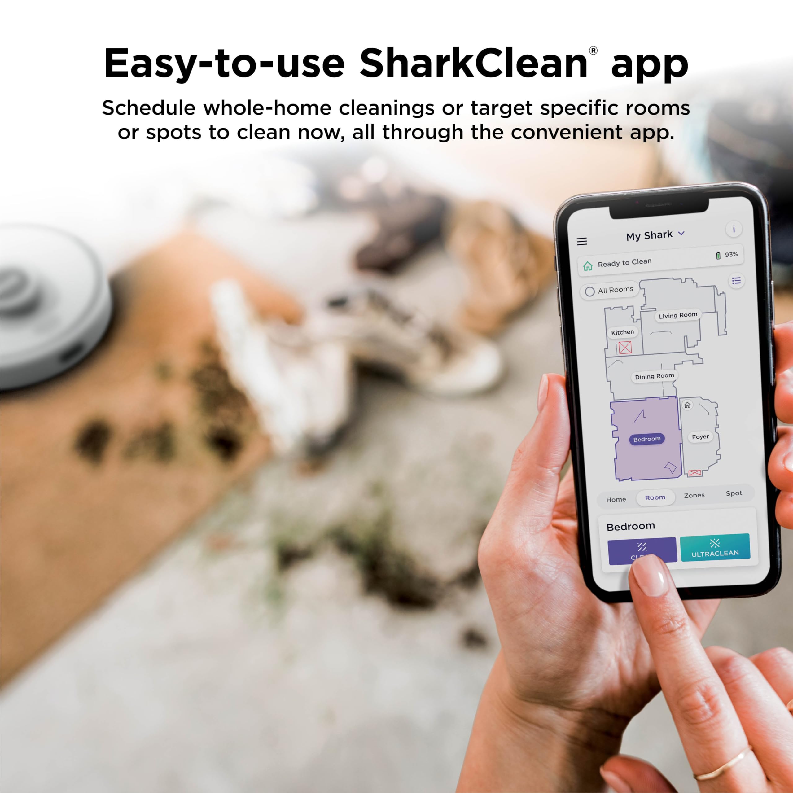 Robot Vacuum and Mop with Self-Empty HEPA Base, Sonic Mopping, Home Mapping, CleanEdge, for Pet Hair