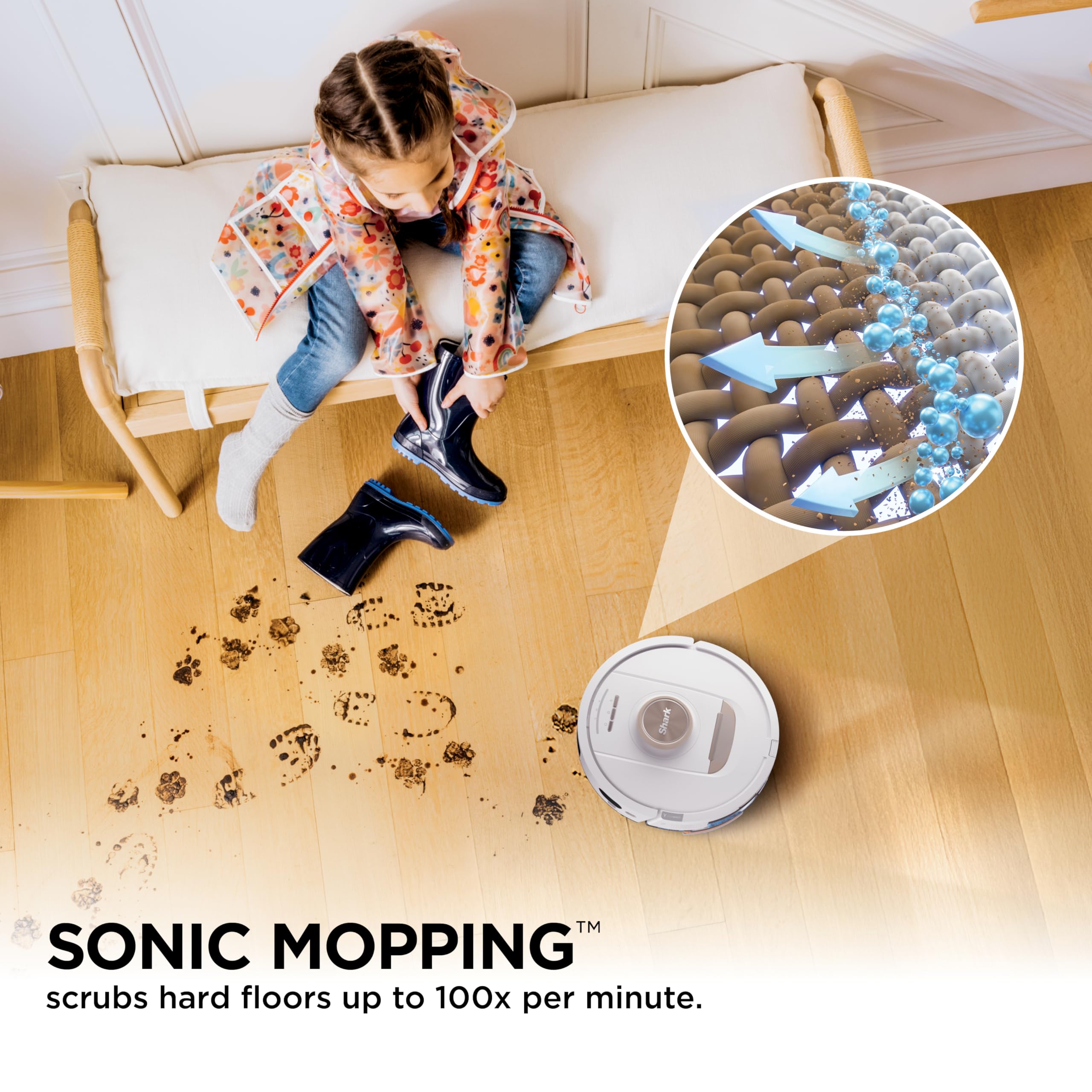 Robot Vacuum and Mop with Self-Empty HEPA Base, Sonic Mopping, Home Mapping, CleanEdge, for Pet Hair