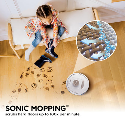 Robot Vacuum and Mop with Self-Empty HEPA Base, Sonic Mopping, Home Mapping, CleanEdge, for Pet Hair