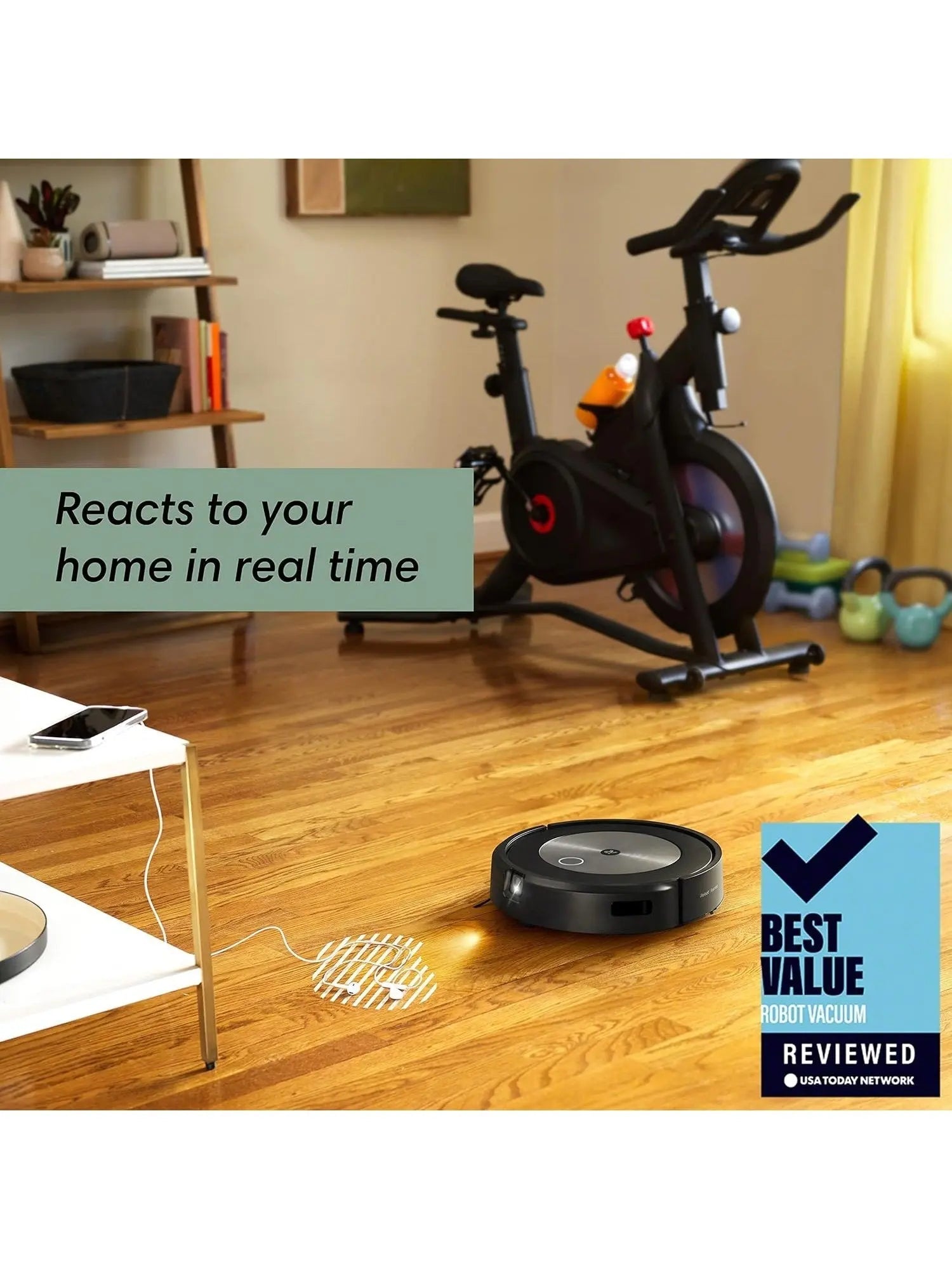 Wi-Fi Robot Vacuum with Smart Mapping and Obstacle Avoidance for Pet Hair, Carpets, and Hard Floors