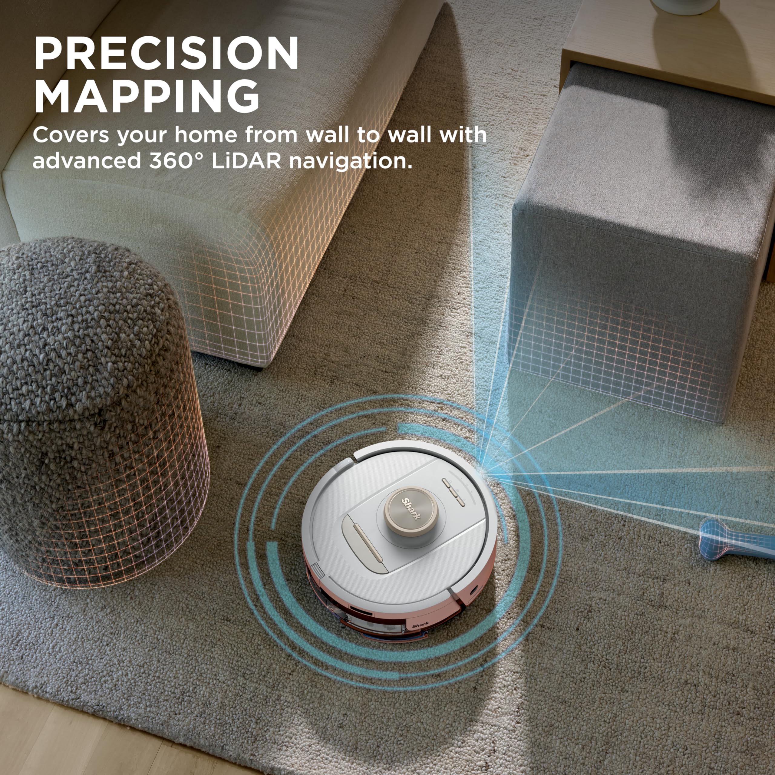 Robot Vacuum and Mop with Self-Empty HEPA Base, Sonic Mopping, Home Mapping, CleanEdge, for Pet Hair