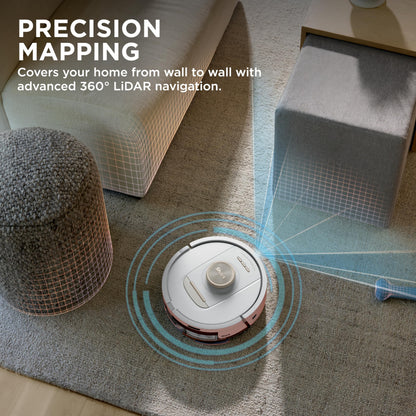 Robot Vacuum and Mop with Self-Empty HEPA Base, Sonic Mopping, Home Mapping, CleanEdge, for Pet Hair