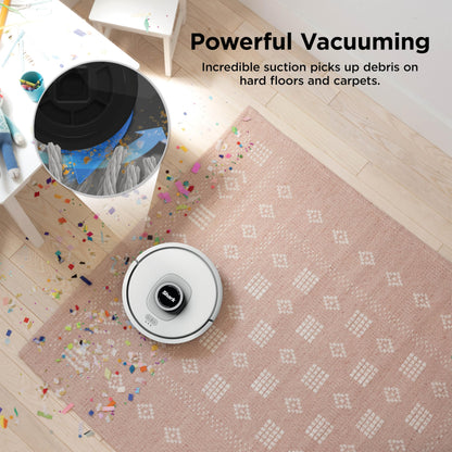 Robot Vacuum and Mop with Self-Empty HEPA Base, Sonic Mopping, Home Mapping, CleanEdge, for Pet Hair