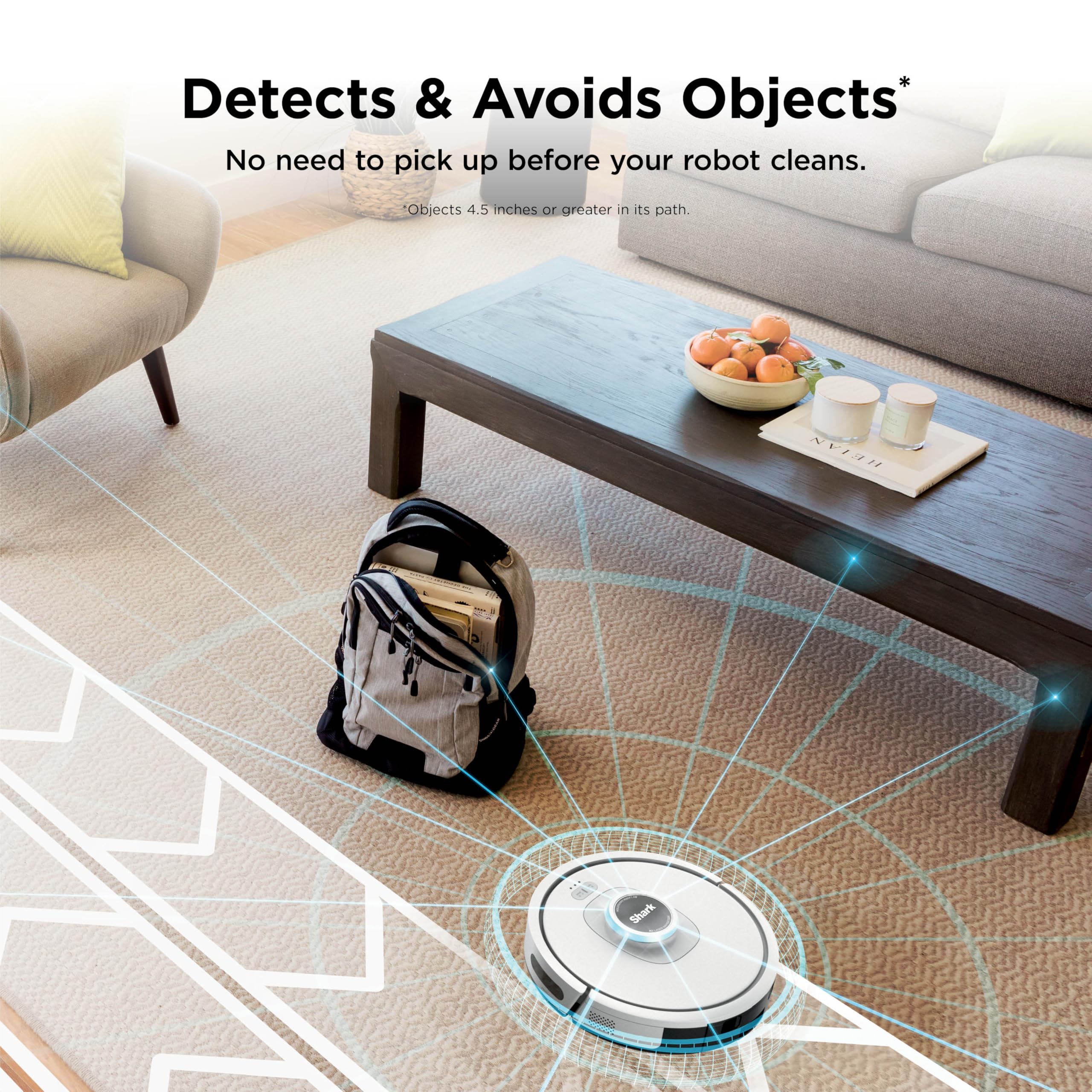 Robot Vacuum and Mop with Self-Empty HEPA Base, Sonic Mopping, Home Mapping, CleanEdge, for Pet Hair